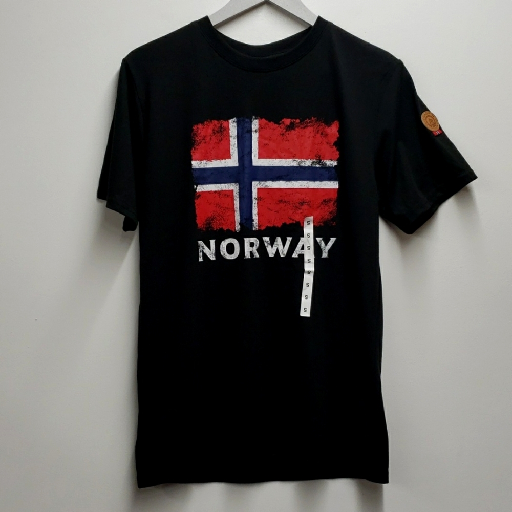 Rock Expedition Norway Flag Graphic T Shirt Men's Size Small
